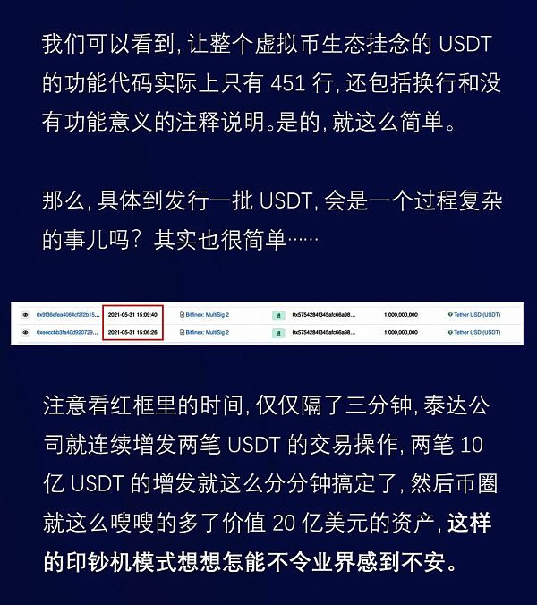 USDT大起底（二）：发行20亿USDT只需3分钟？