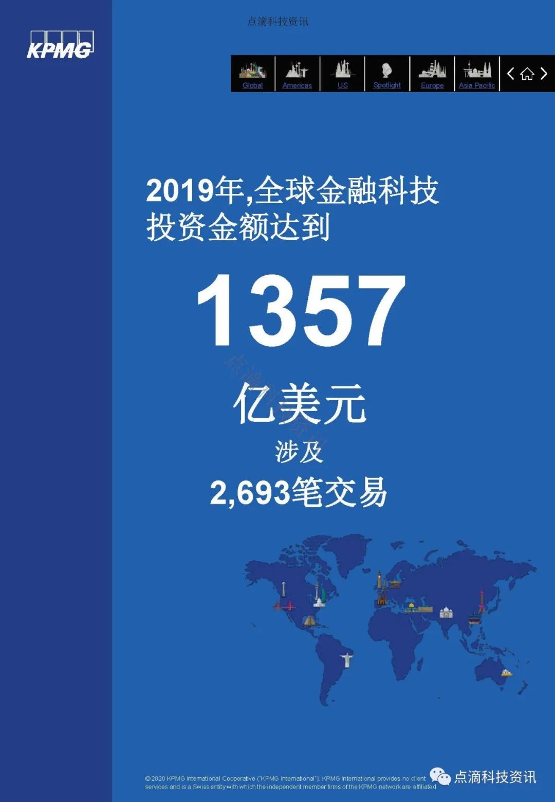 KPMG 2019年全球金融科技脉动报告：区块链仍是关键投资领域，大型公司及政府均已行动